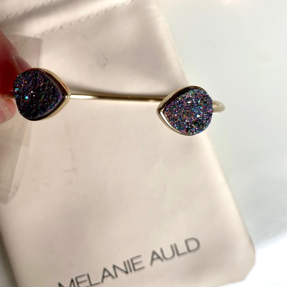 NWT Melanie Auld Tear Cuff in Multi Druzy Color